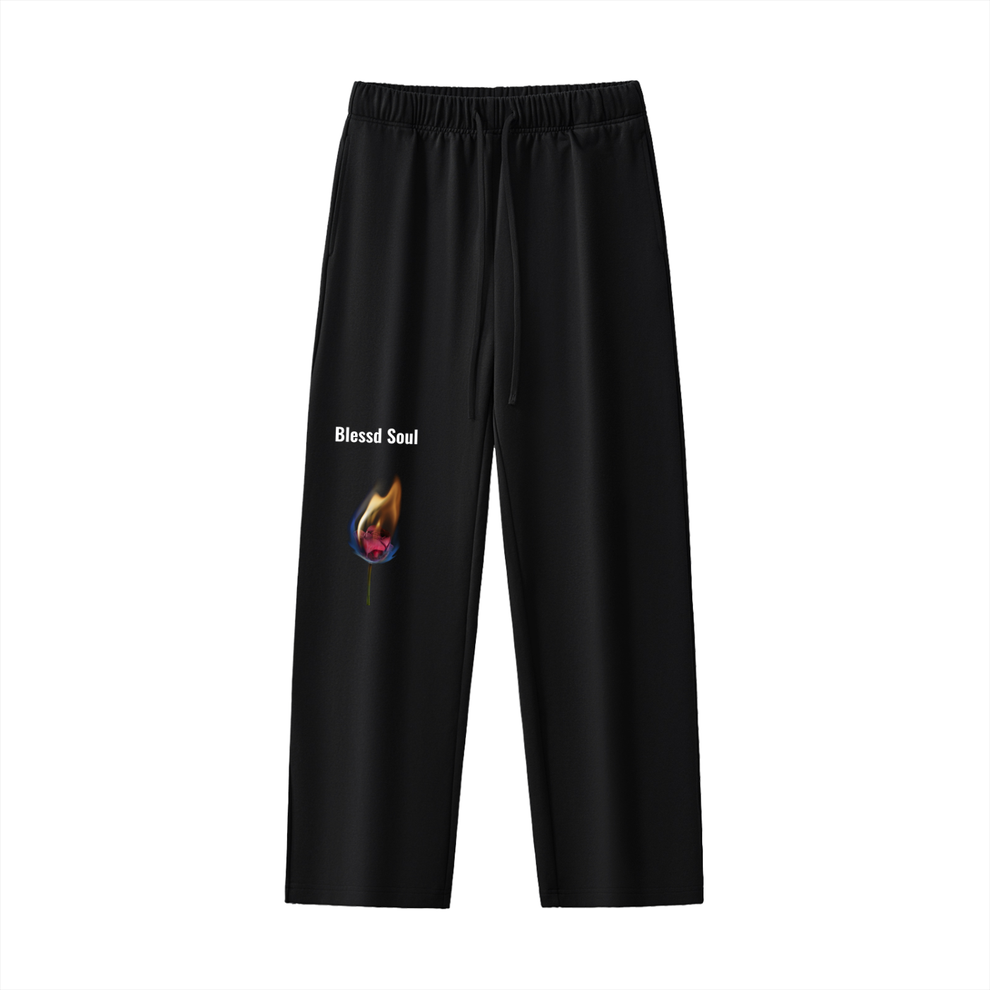 Straight-Leg Sweatpants-FLORAL FLAME COLLECTION