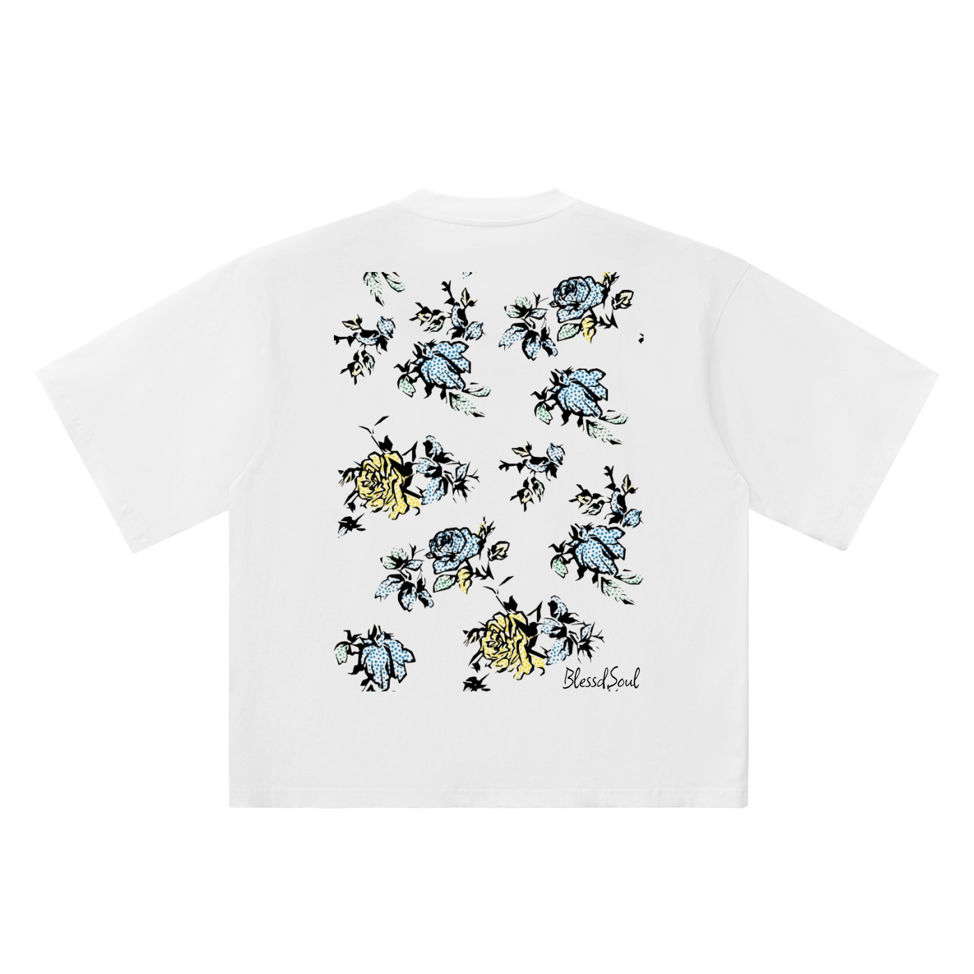 Oversized Drop Shoulder Floral Tee