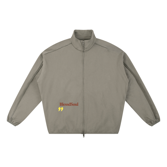 "Blesszipped" Sweater - Army Green