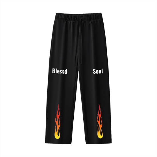 Straight-Leg Flame Sweatpants