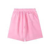 Vintage Wash Logo Shorts in pink, premium cotton streetwear shorts with a relaxed fit and back pocket.