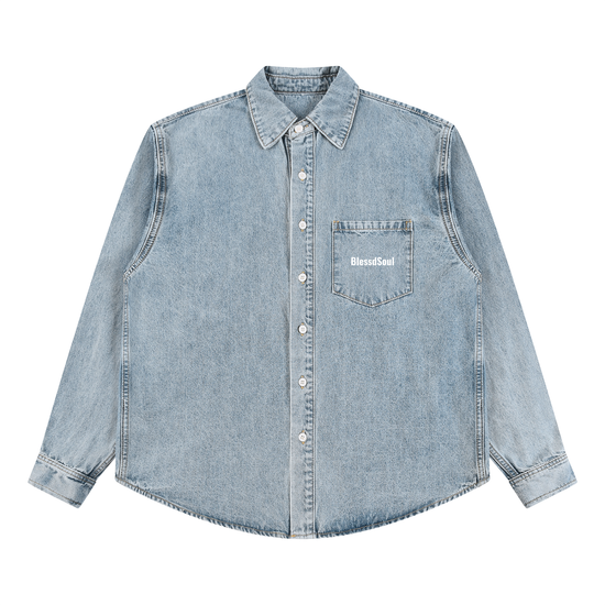 Vintage Wash Denim Shirt - Blessd Beginnings