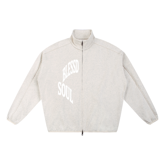 "Blesszipped" Sweater - Oat Gray