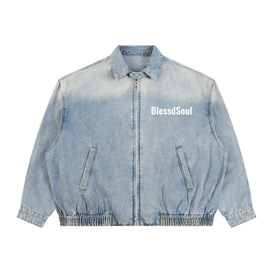 Vintage Wash Denim Jacket - Blessd Beginnings