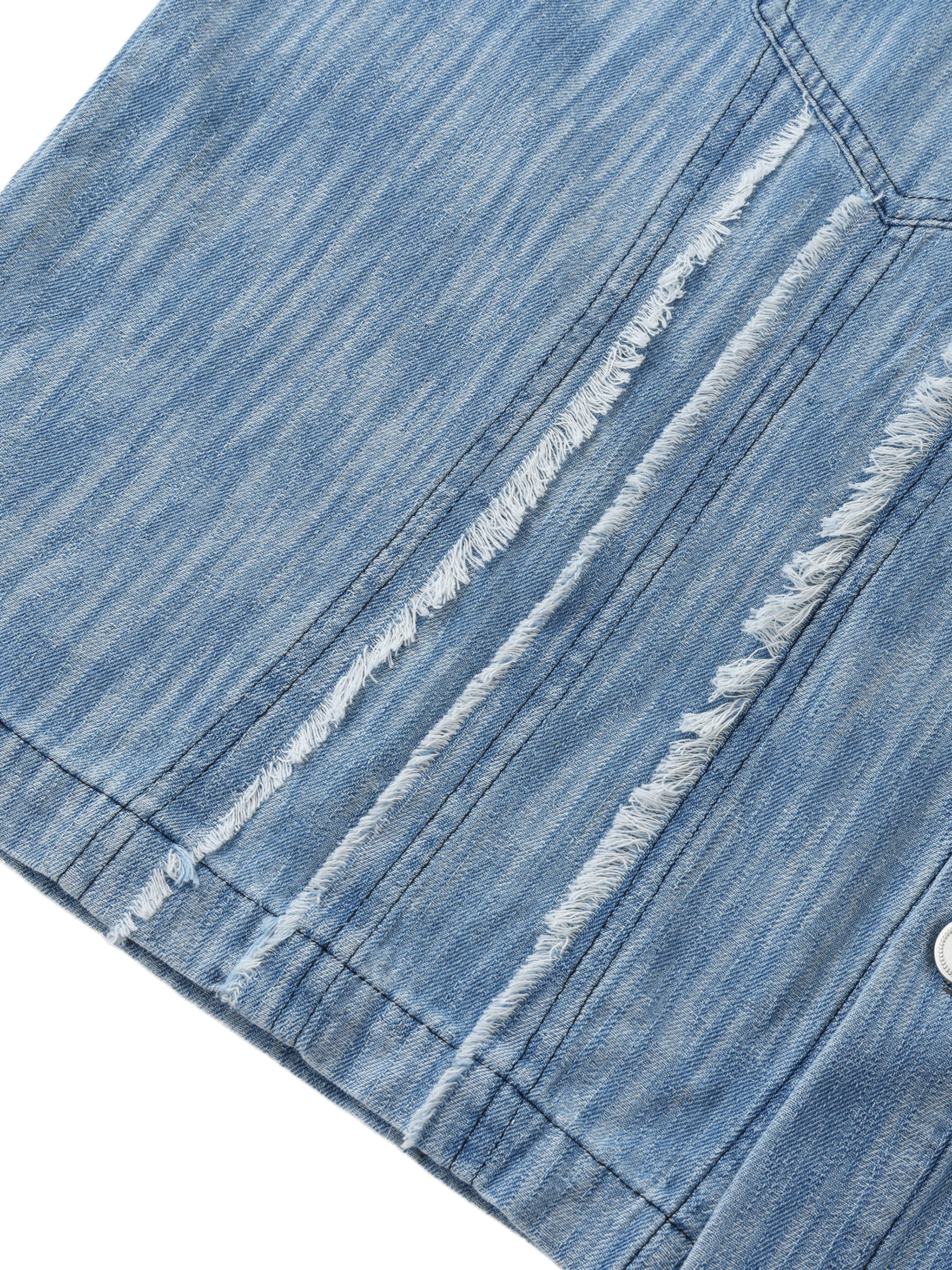 Distressed “Denim” Shirt